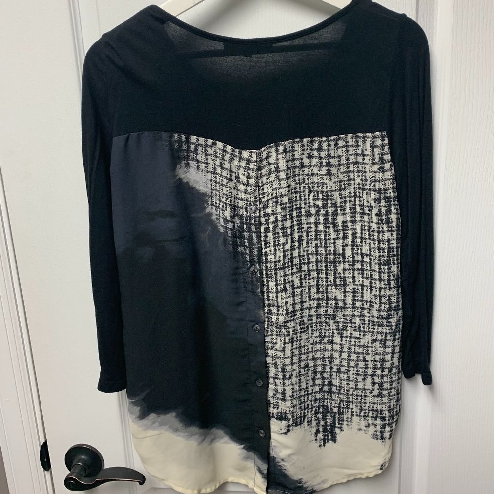 Black 3/4 sleeve Blouse